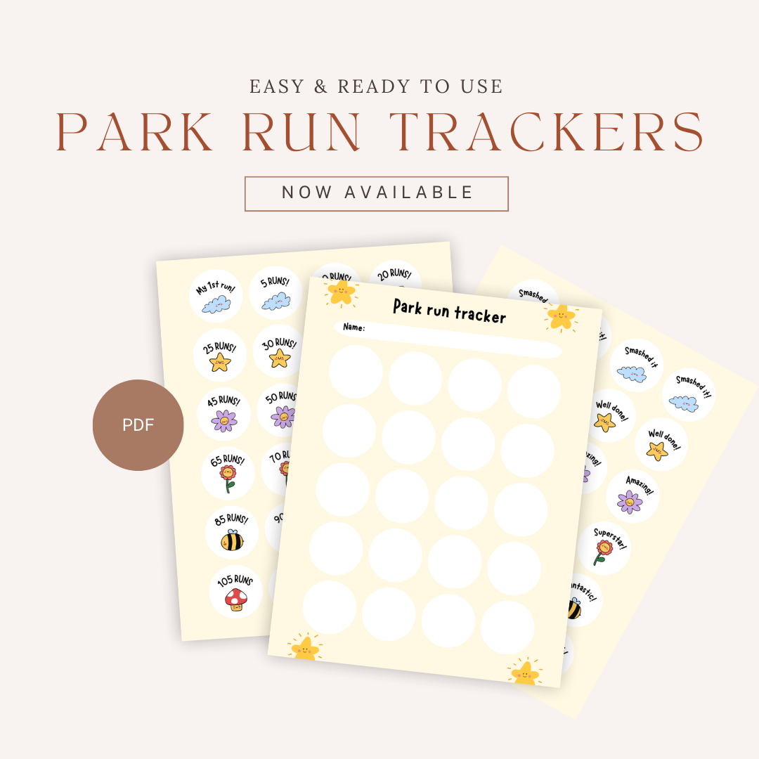 Junior parkrun tracker - Stars, Flowers & Bee's